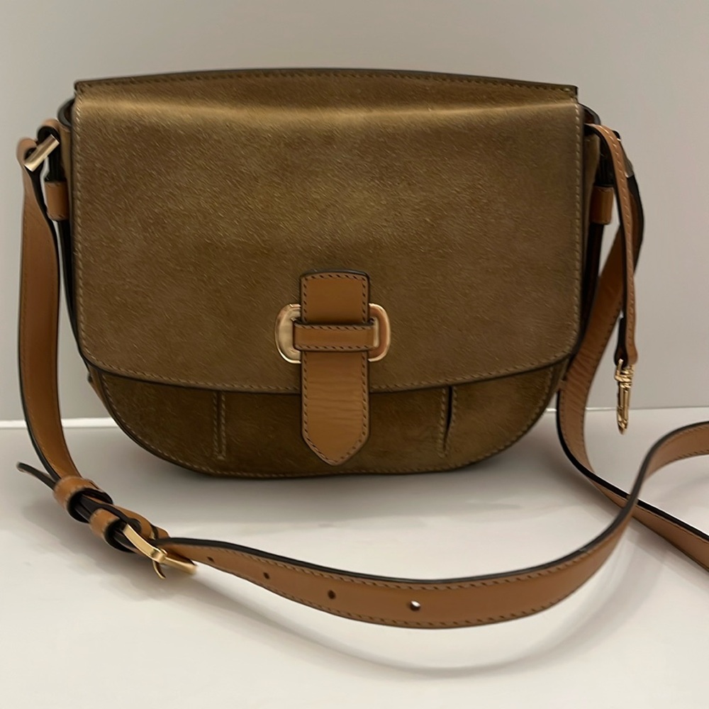 Michael Kors Suede Romy Messenger Crossbody Bag